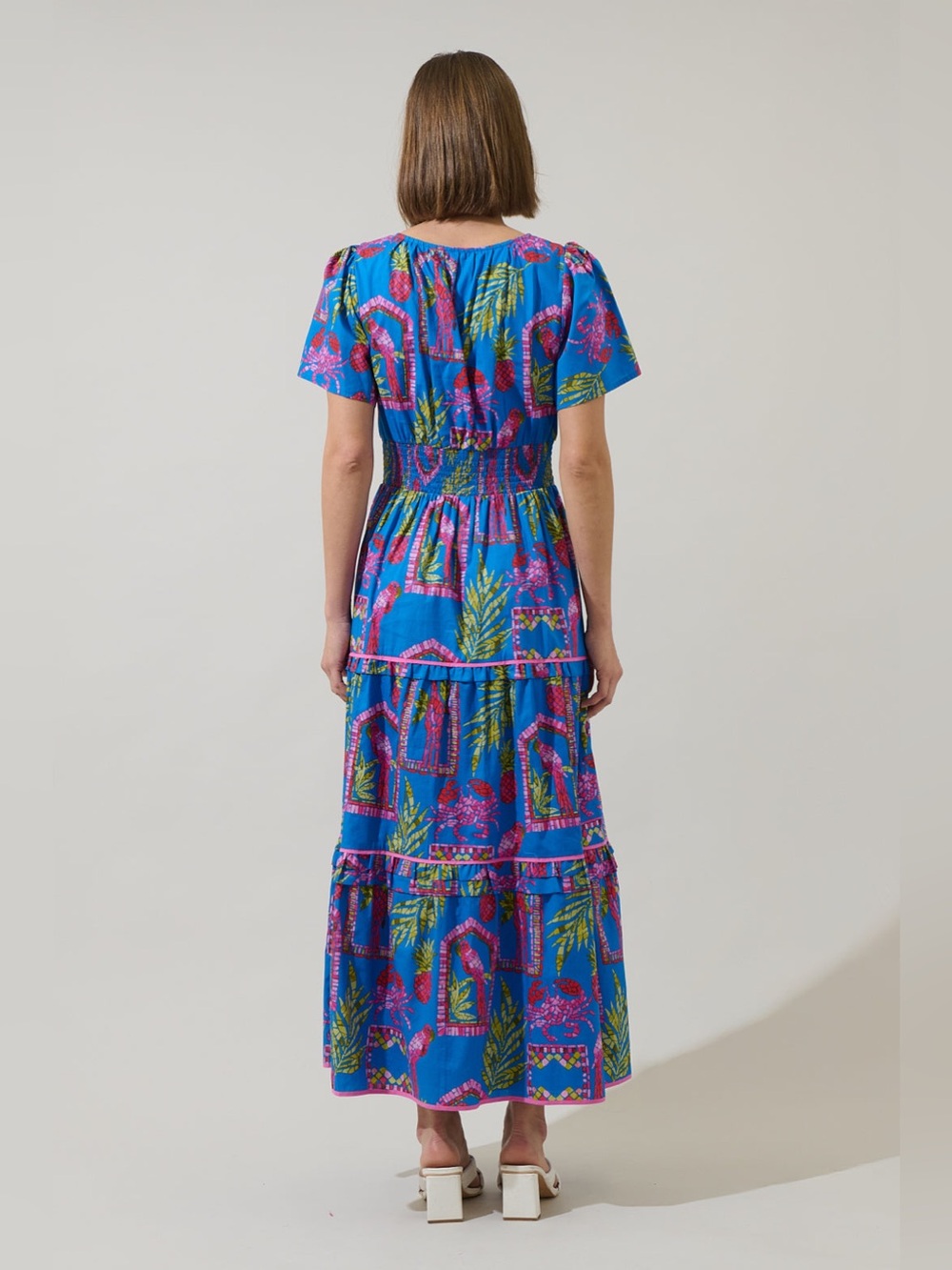 SugarLips Bally Tropical Ernie Tiered Maxi Dress M new - Picture 7 of 7